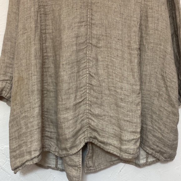 Eileen Fisher Woman Brown Linen Jacket Size 2X - Picture 12 of 17
